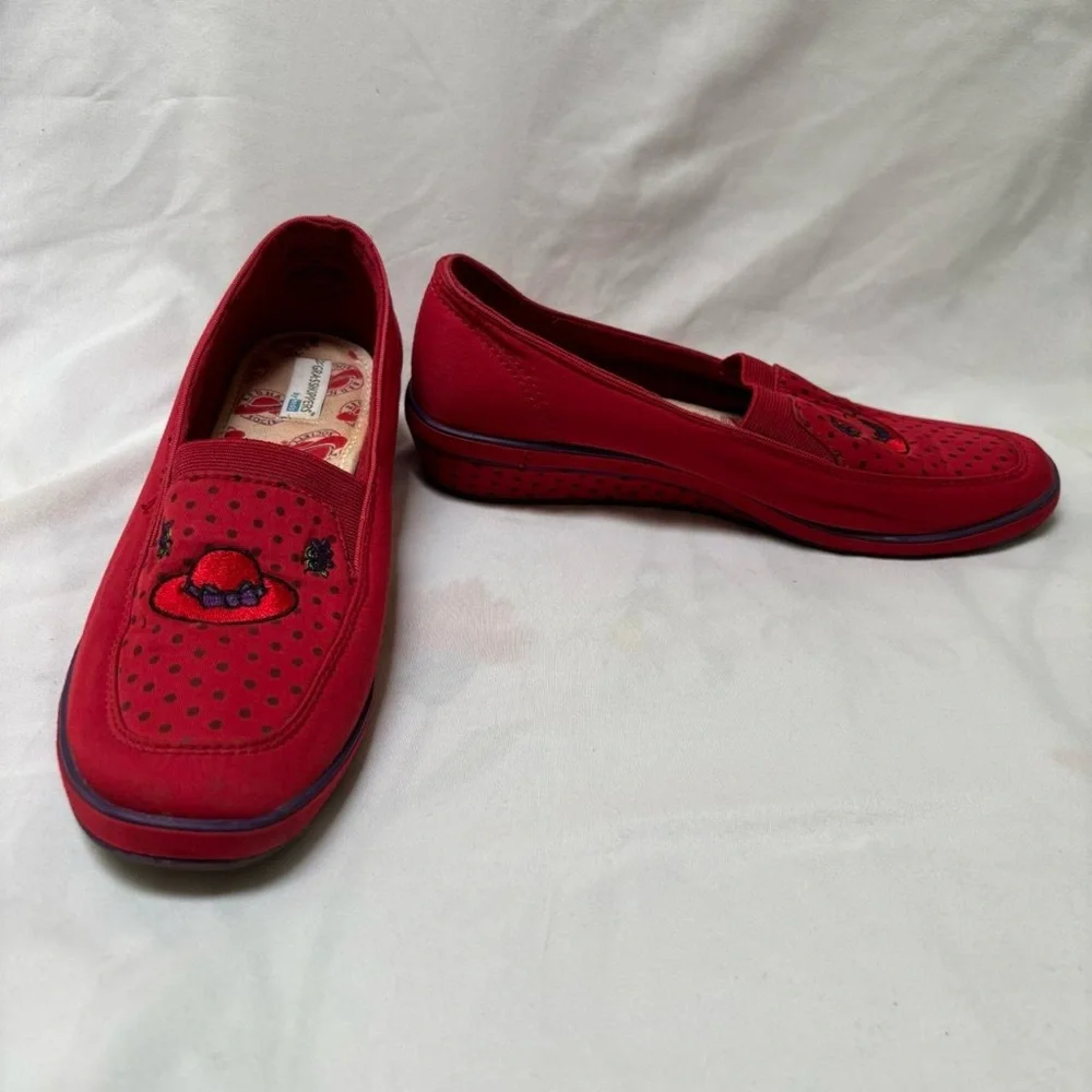 Keds Red‎ Embroidered Women's Flats